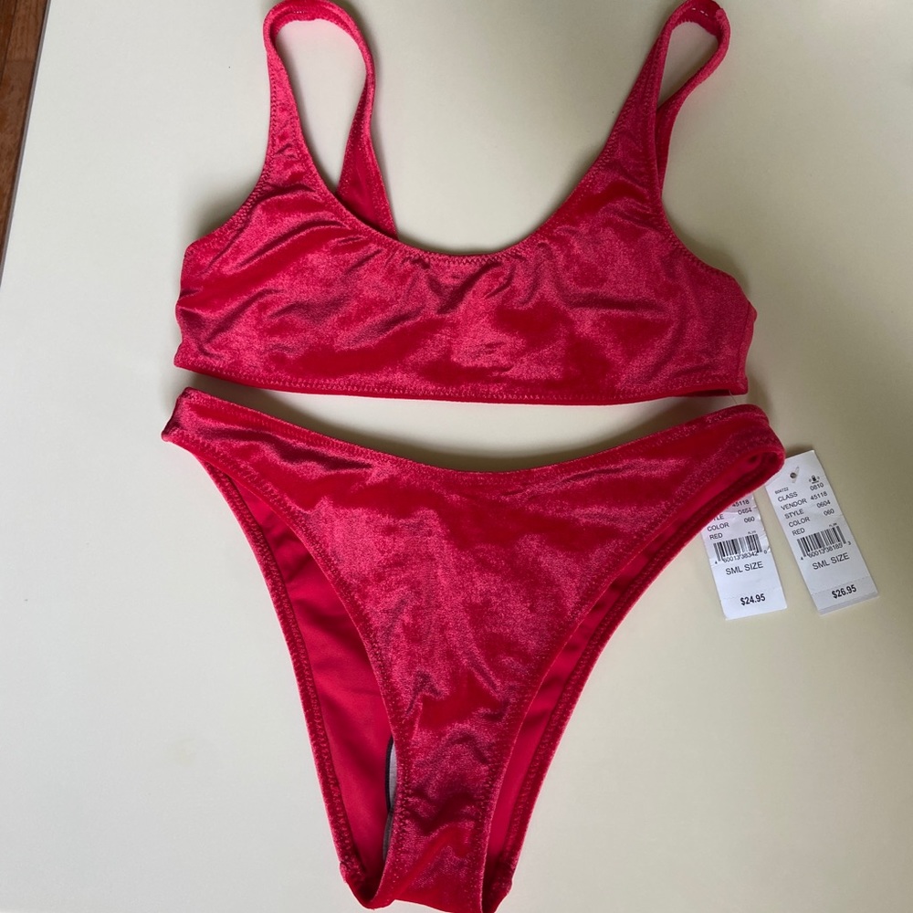 PacSun Red Velvet Bikini NWT